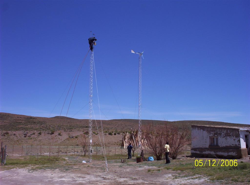 Instalación Quichaura sensores torre de medición